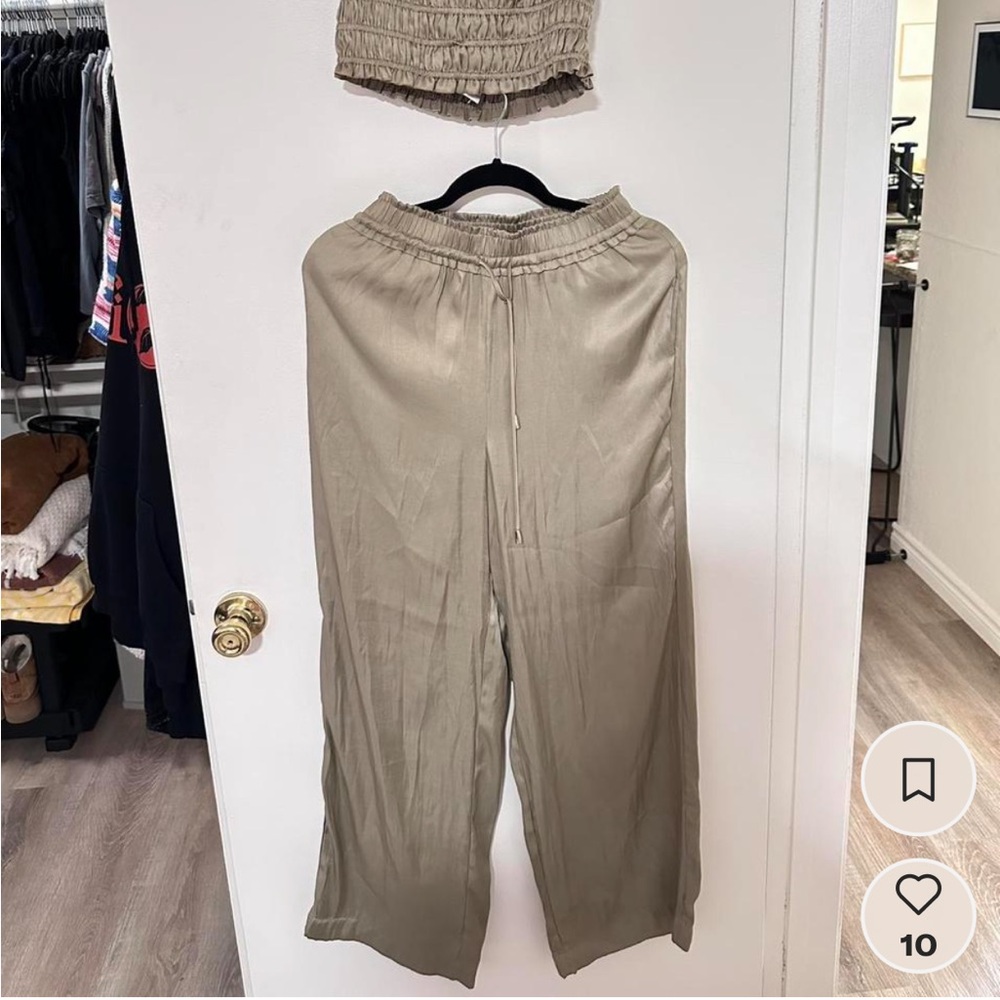 Women's Tan Drawstring Pants